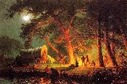 Albert Bierstadt Oregon Trail (Campfire) Sweden oil painting artist